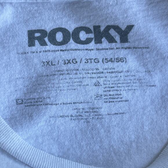 Rocky Shirt Mens 3XL White Classic Movie Philadelphia Steps Graphic Tee Boxing - Picture 4 of 9